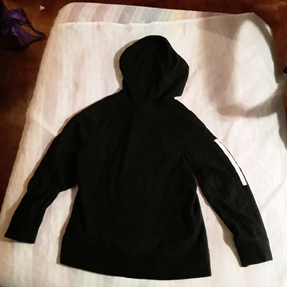 Adidas Boys Age 7 Black & White Hoody Sweatshirt - Picture 5 of 12